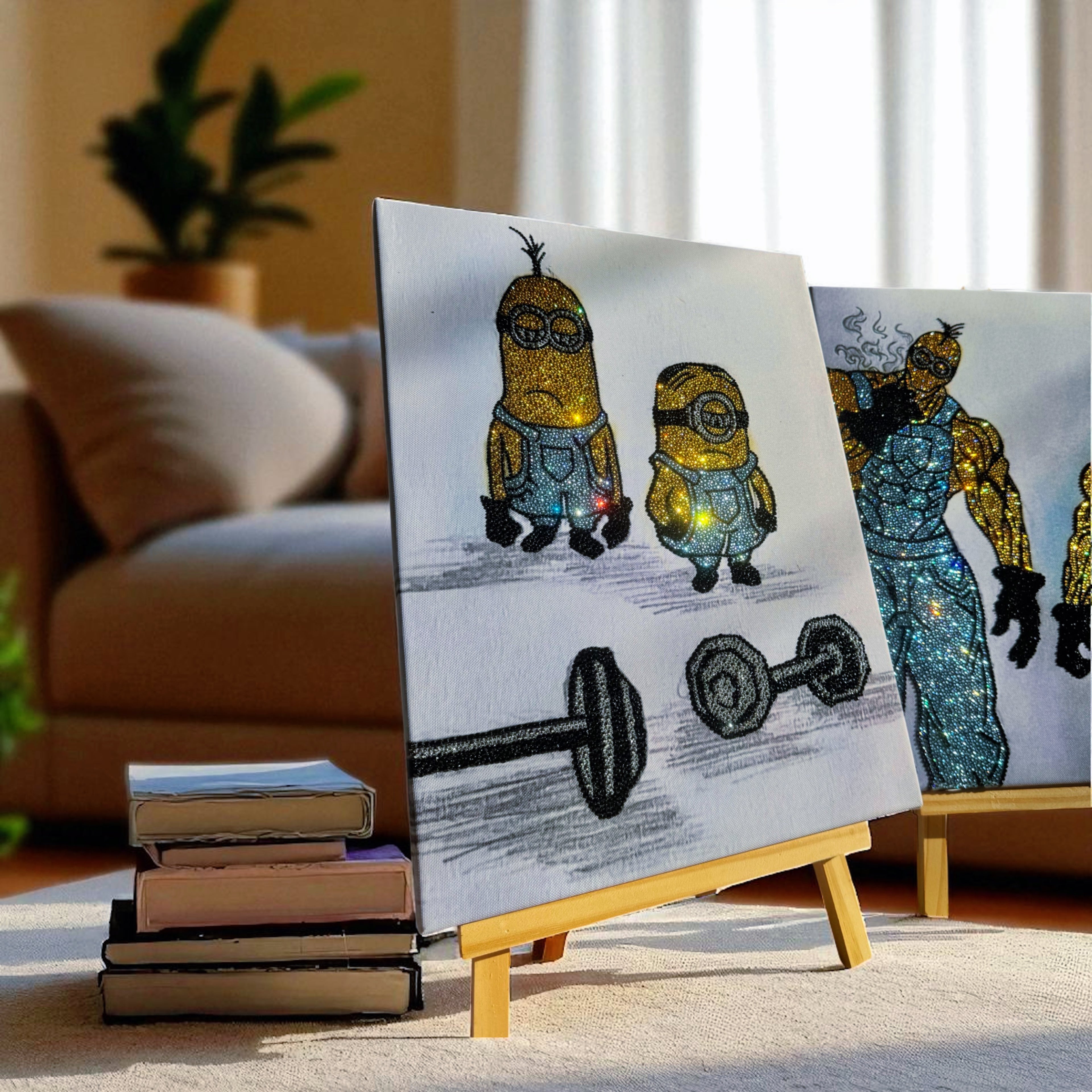 Minionki przed siłownią