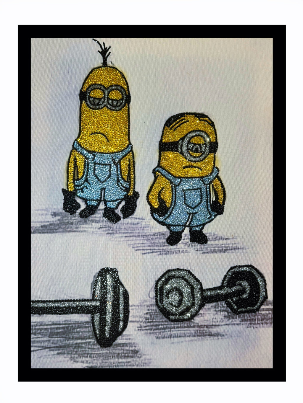 Minionki przed siłownią