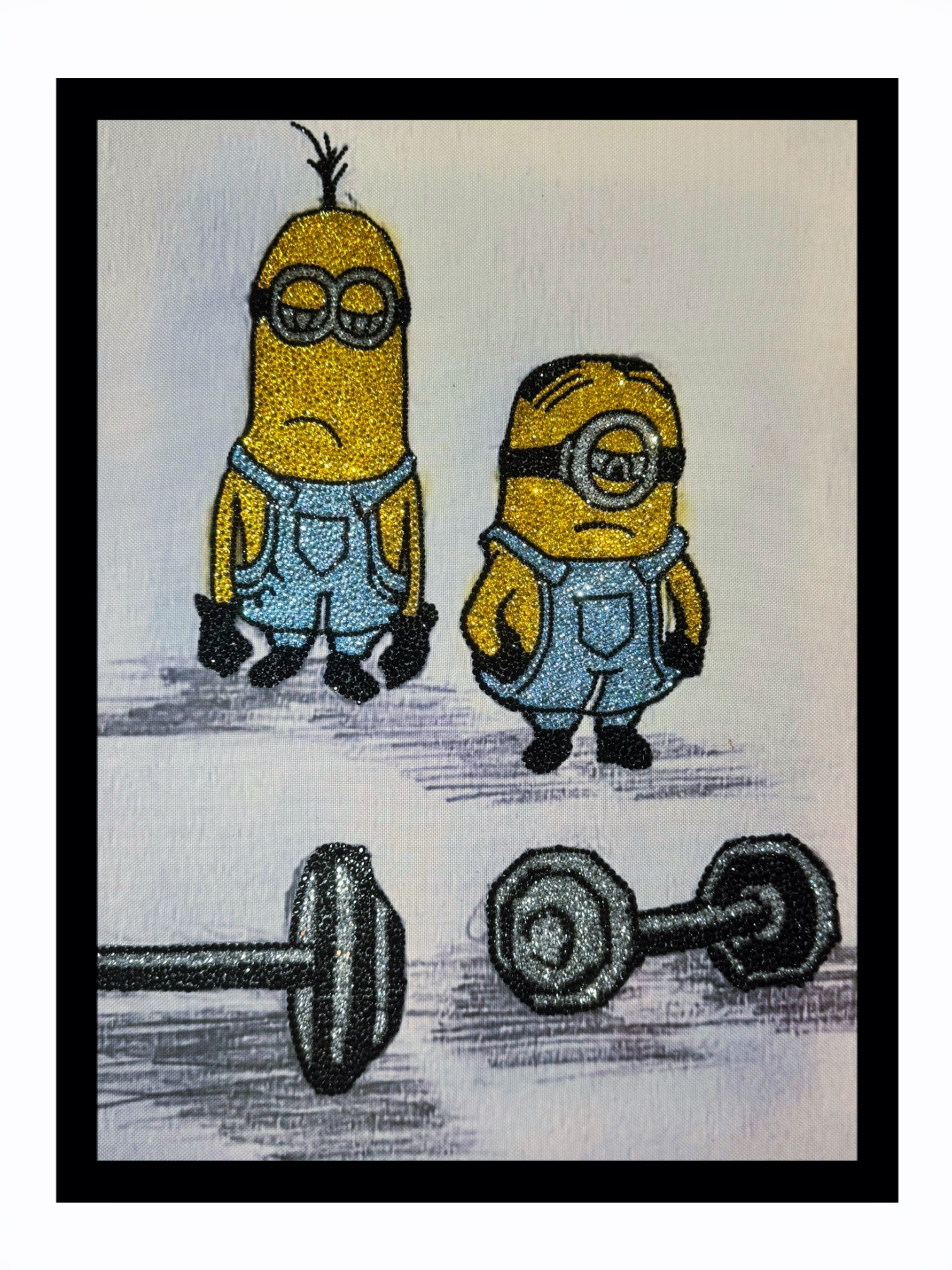 Minionki przed siłownią