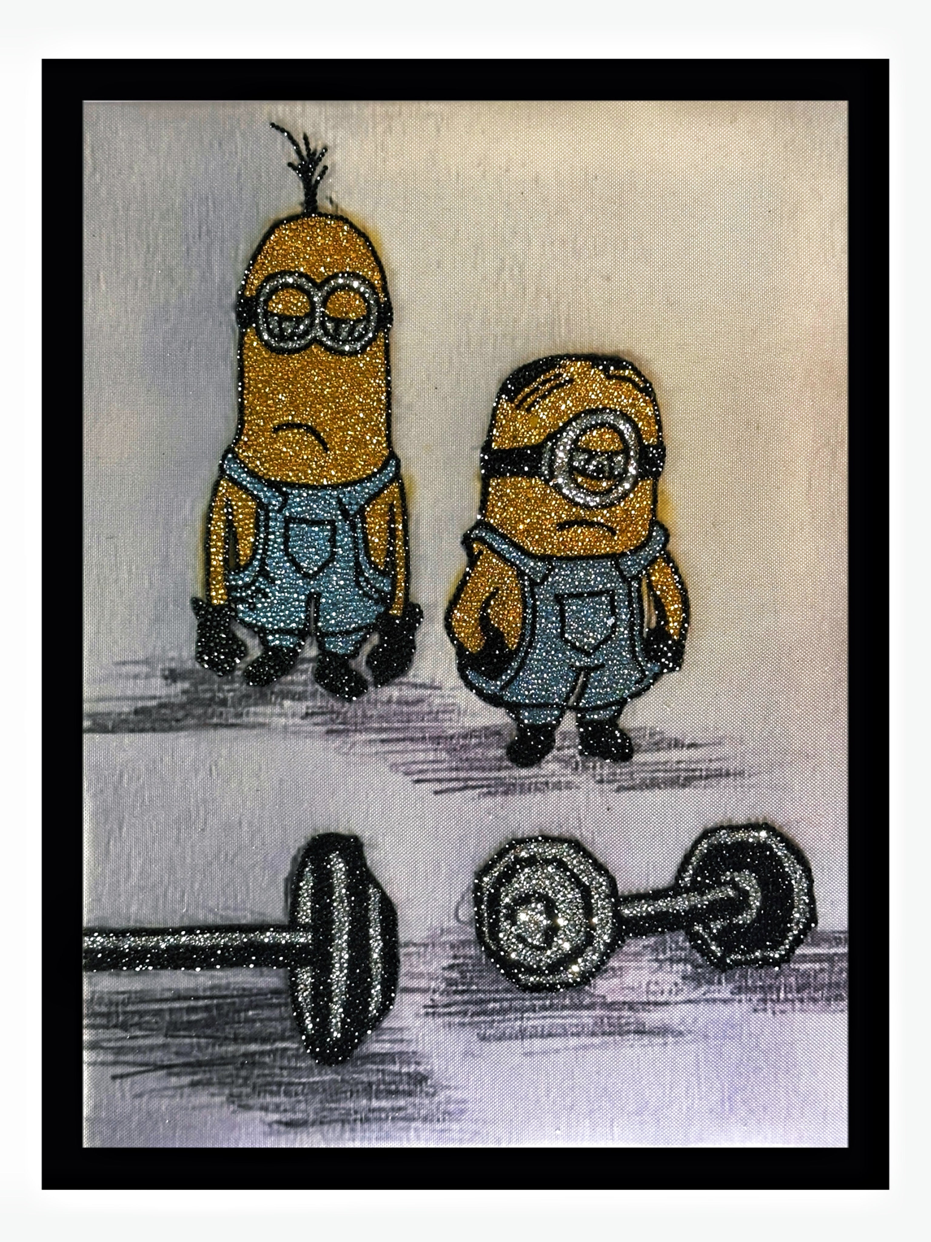 Minionki przed siłownią
