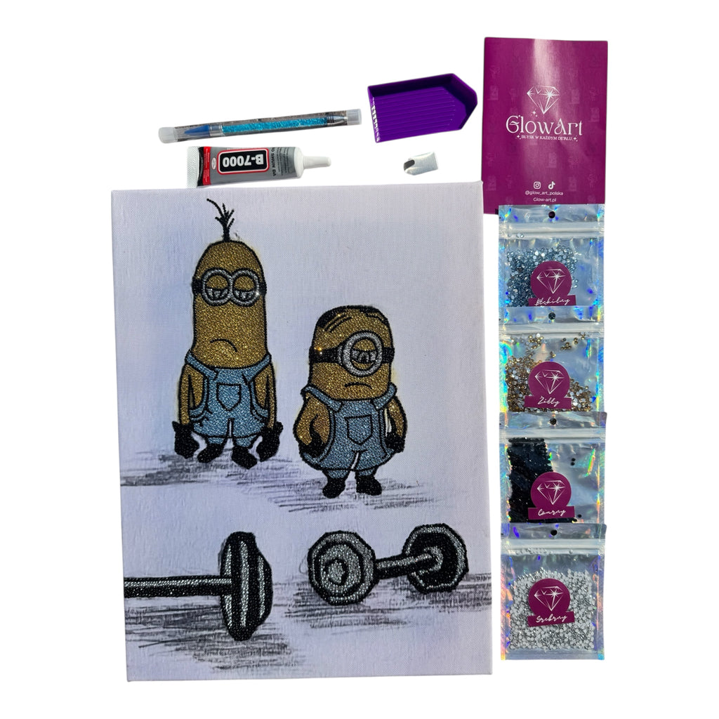 Minionki przed siłownią