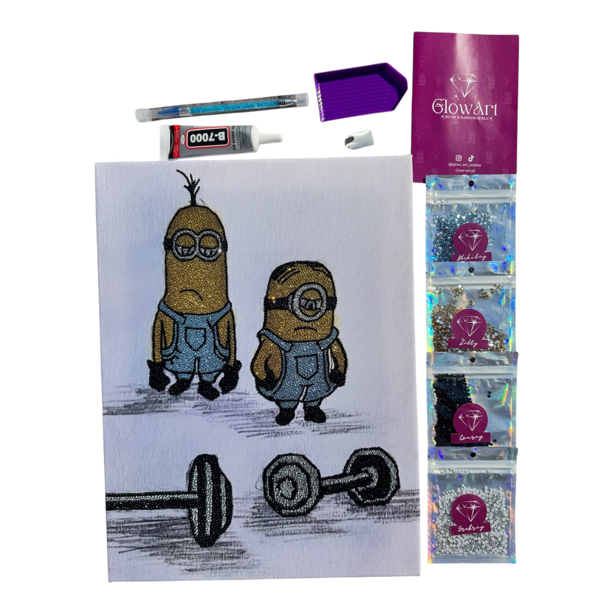 Minionki przed siłownią