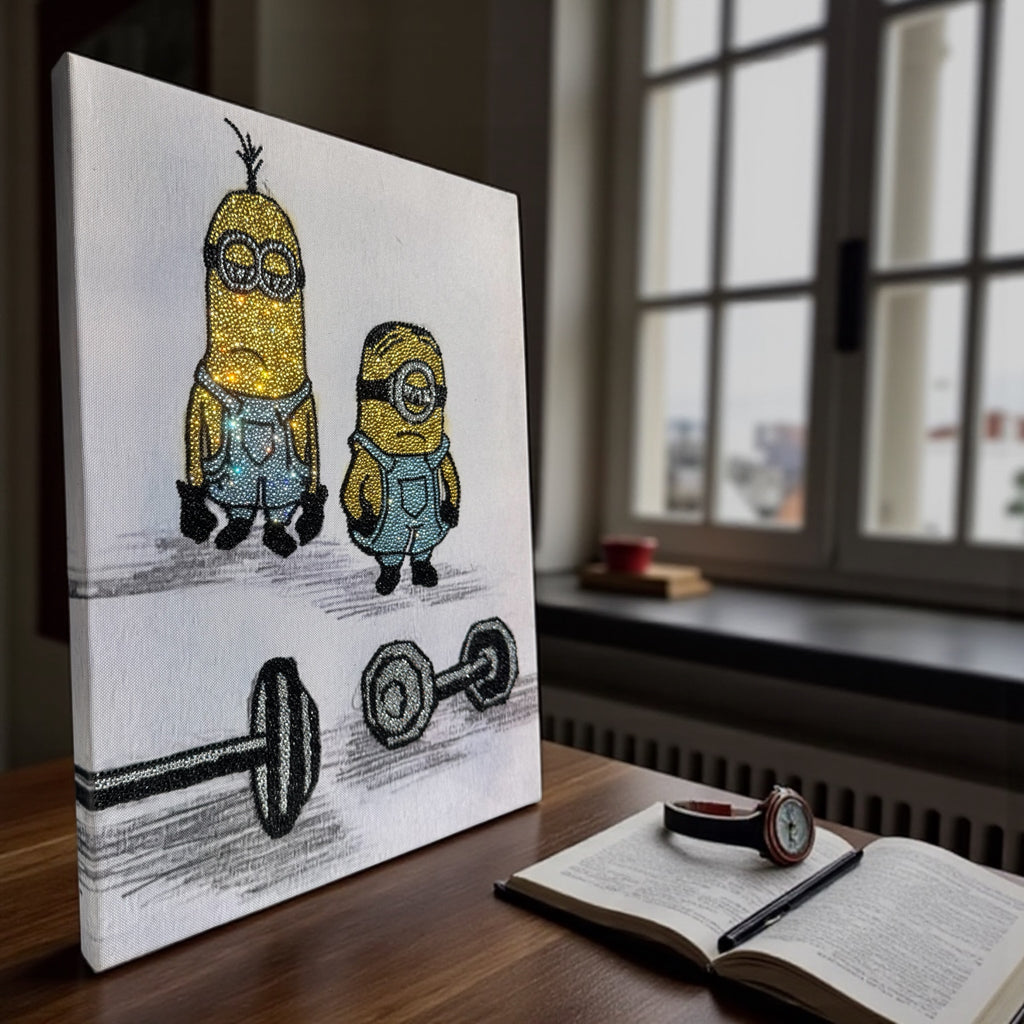 Minionki przed siłownią