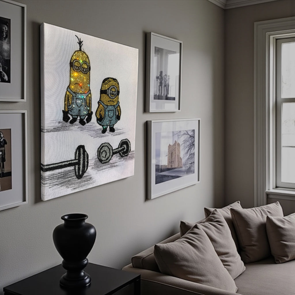 Minionki przed siłownią