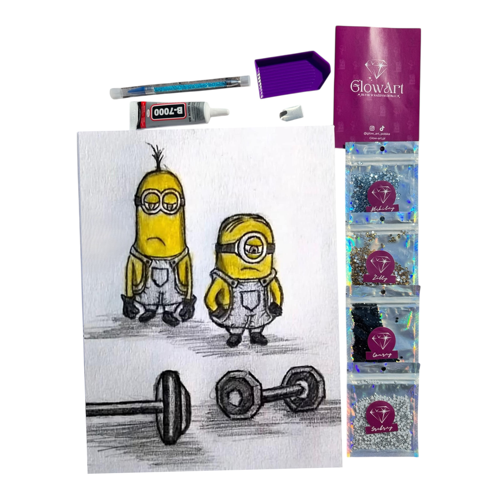 Minionki przed siłownią